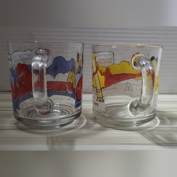Set Of 2 Vtg Garfield Coffee Cup Tea Mug Clear Glass Odie McDonalds 78 Jim Davis - Picture 3 of 5